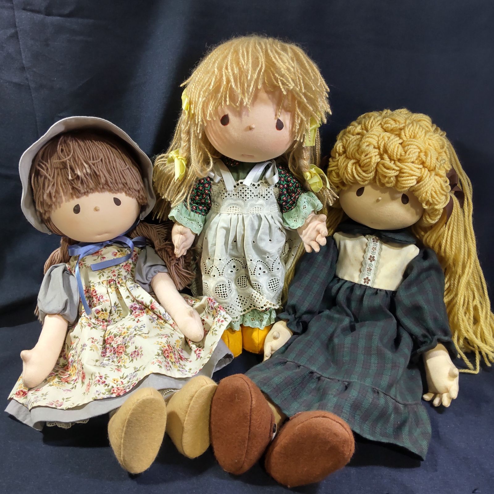3体セット 米山京子 参考作品 ハンドメイドドール 人形 ワンピース ぬいぐるみ L667