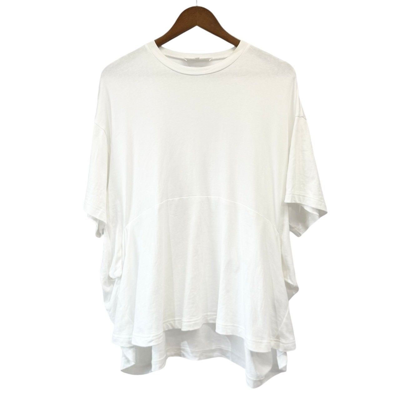 ENFOLD エンフォルド 22SS ハイトソフト天竺立体デザインTシャツ 