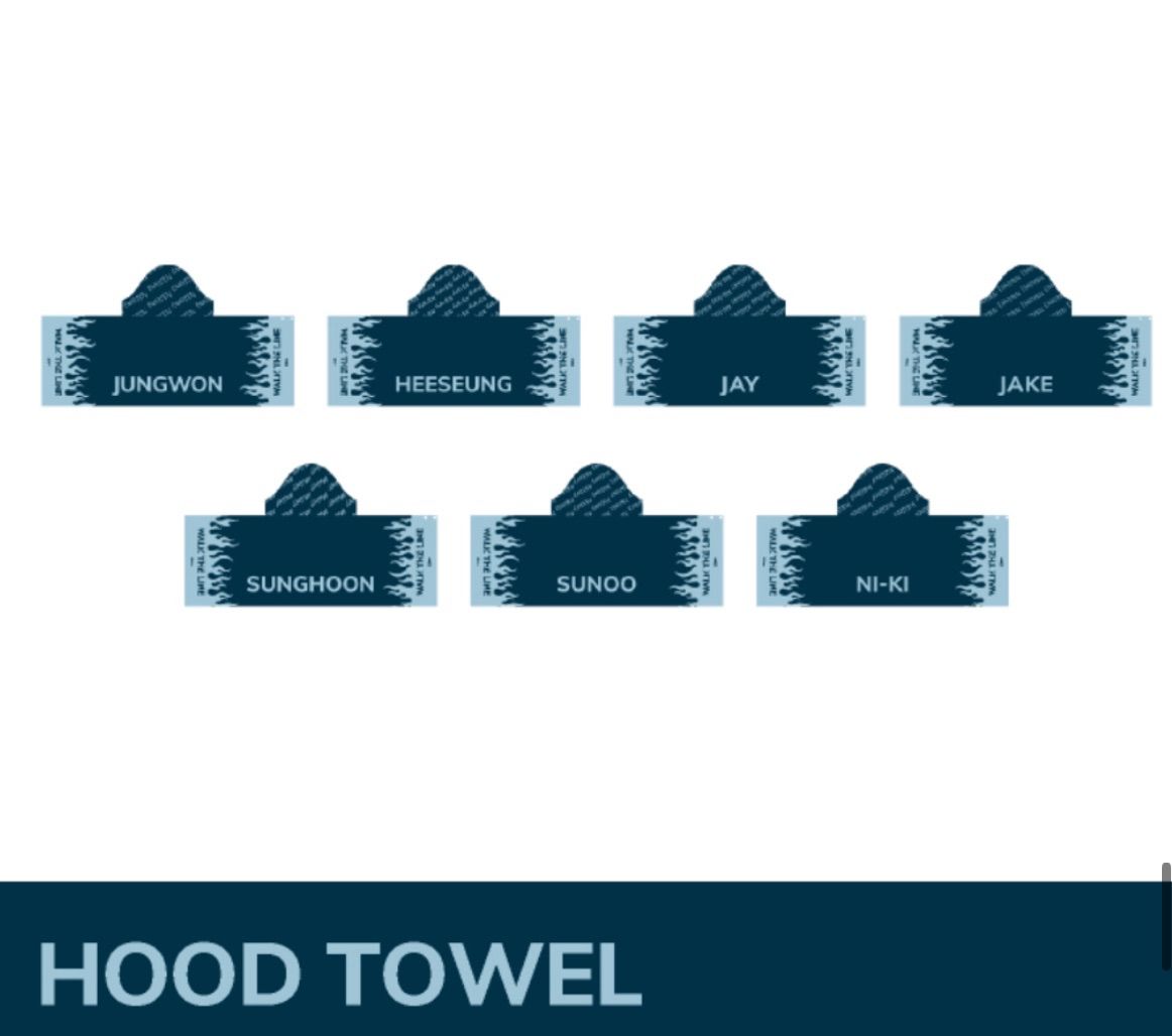 y*0様 ENHYPEN WALK THE LINE HOOD TOWEL NI ENHYPEN] Walk The Line Japan : Summer Edition : Hood Towel