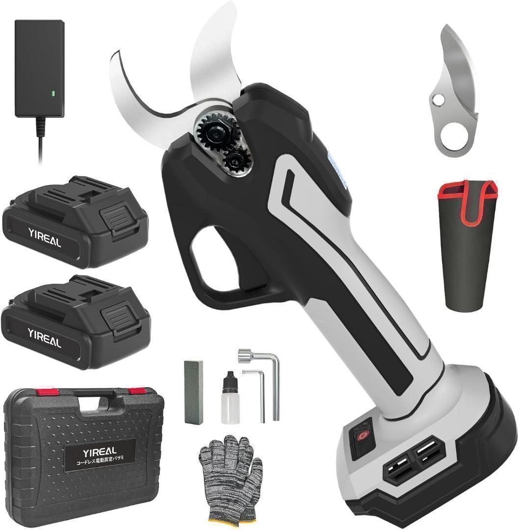 電動剪定バサミ 剪定バサミ 18V切断径32mm コードレス バッテリー2個付