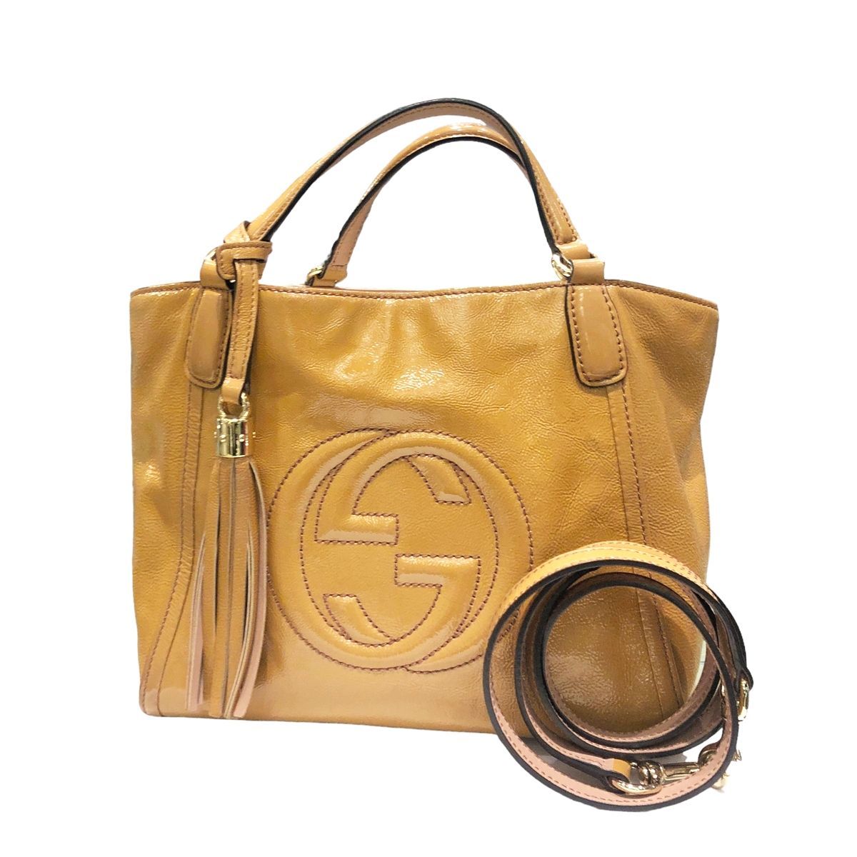 中古】 GUCCI グッチ ソーホー ハンドバッグ 2way ショルダーバッグ 