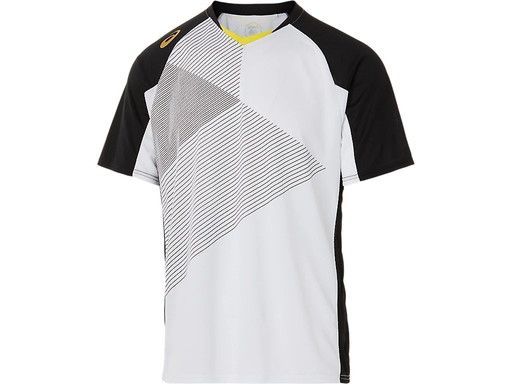 アシックス ＧＳ．ベースボールシャツ ホワイトｘブラック M
