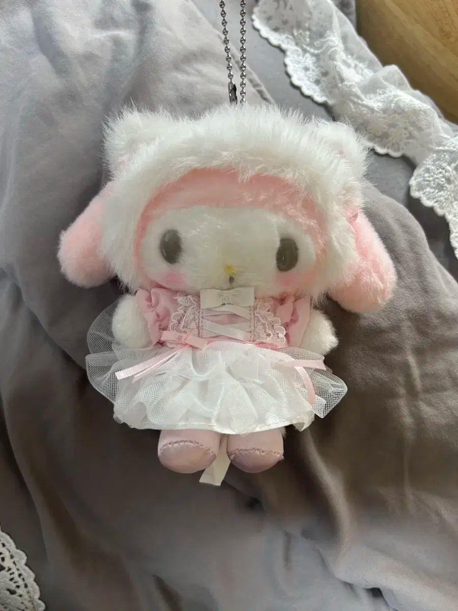 マイメロディ シロネコ バレリーナ マスコット おまけ付き クロミ 正規品 ぬいぐるみ