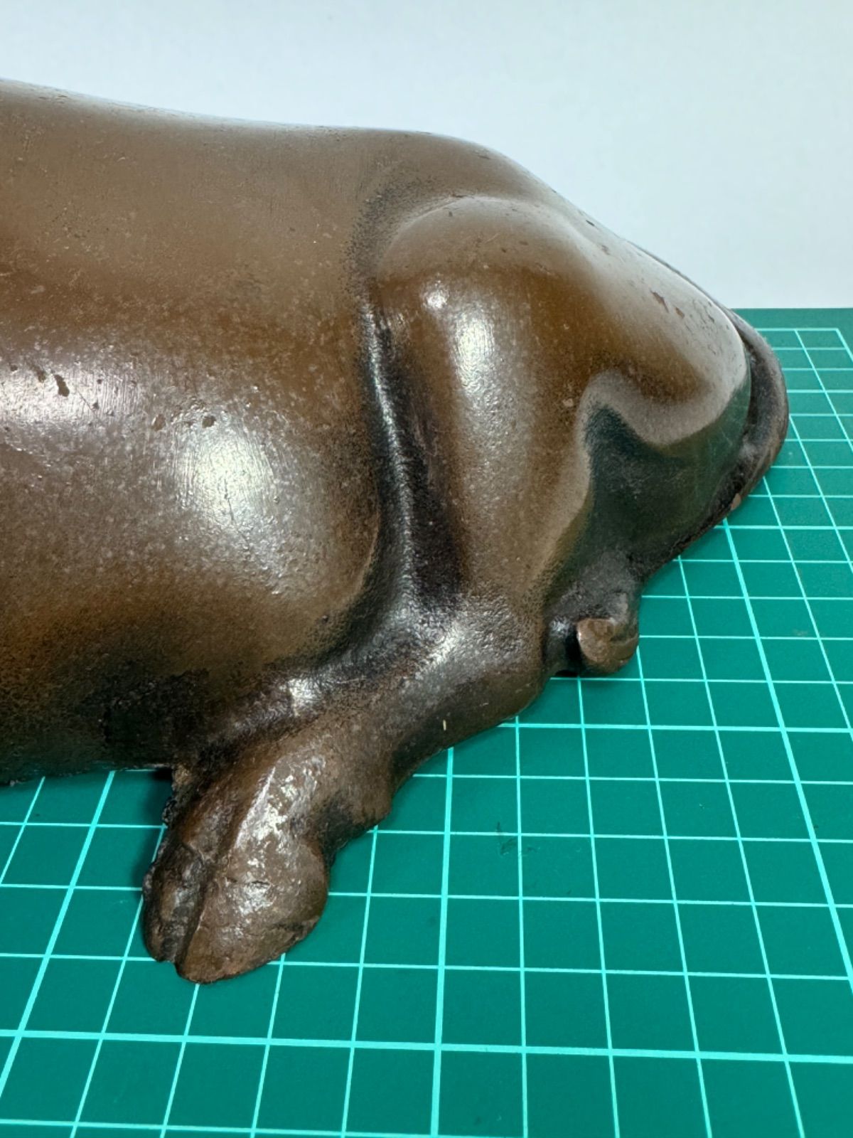 光山作 牛 置物 水牛 鉄製 - メルカリ
