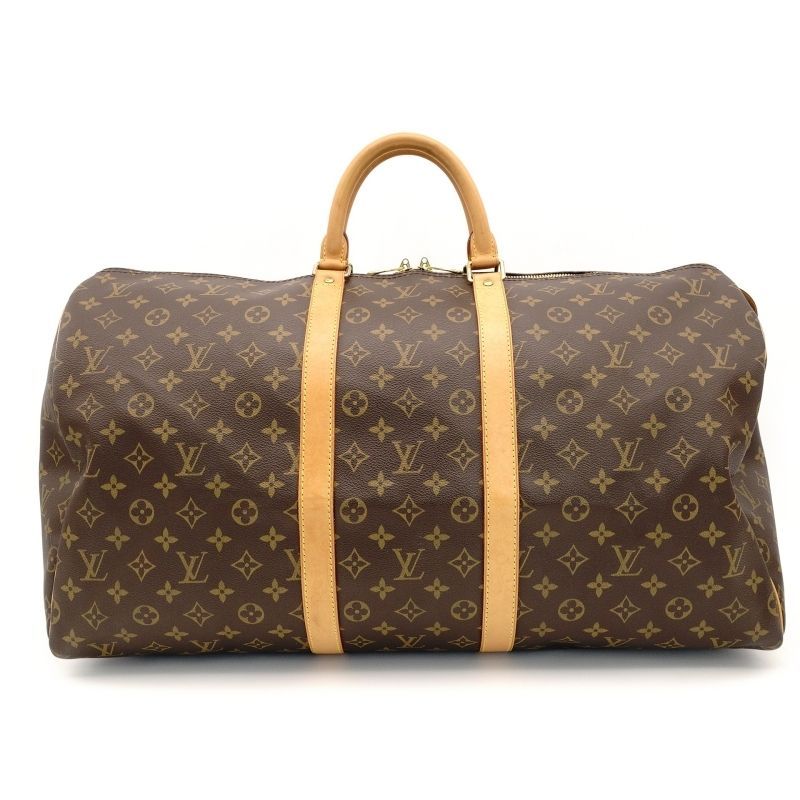 ルイヴィトン LOUIS VUITTON キーポル 55 モノグラム ボストンバッグ 旅行用 ブラウン 7-9-285