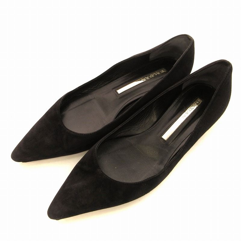 【未使用品】BALDAN/バルダン/フラットパンプス/size37/黒/スエード バルダンBALDAN スエードパンプス黒