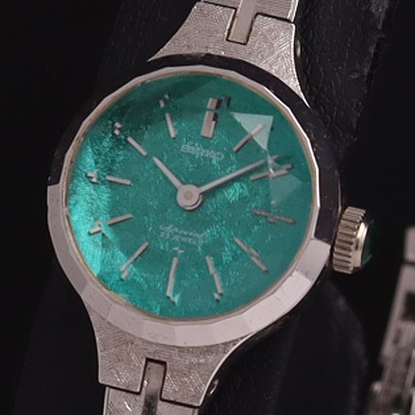 SEIKO VINTAGE エメラルドグリーン 手巻き レディース 腕時計 SEIKO VINTAGE エメラルドグリーン 手巻き レディース 腕時計