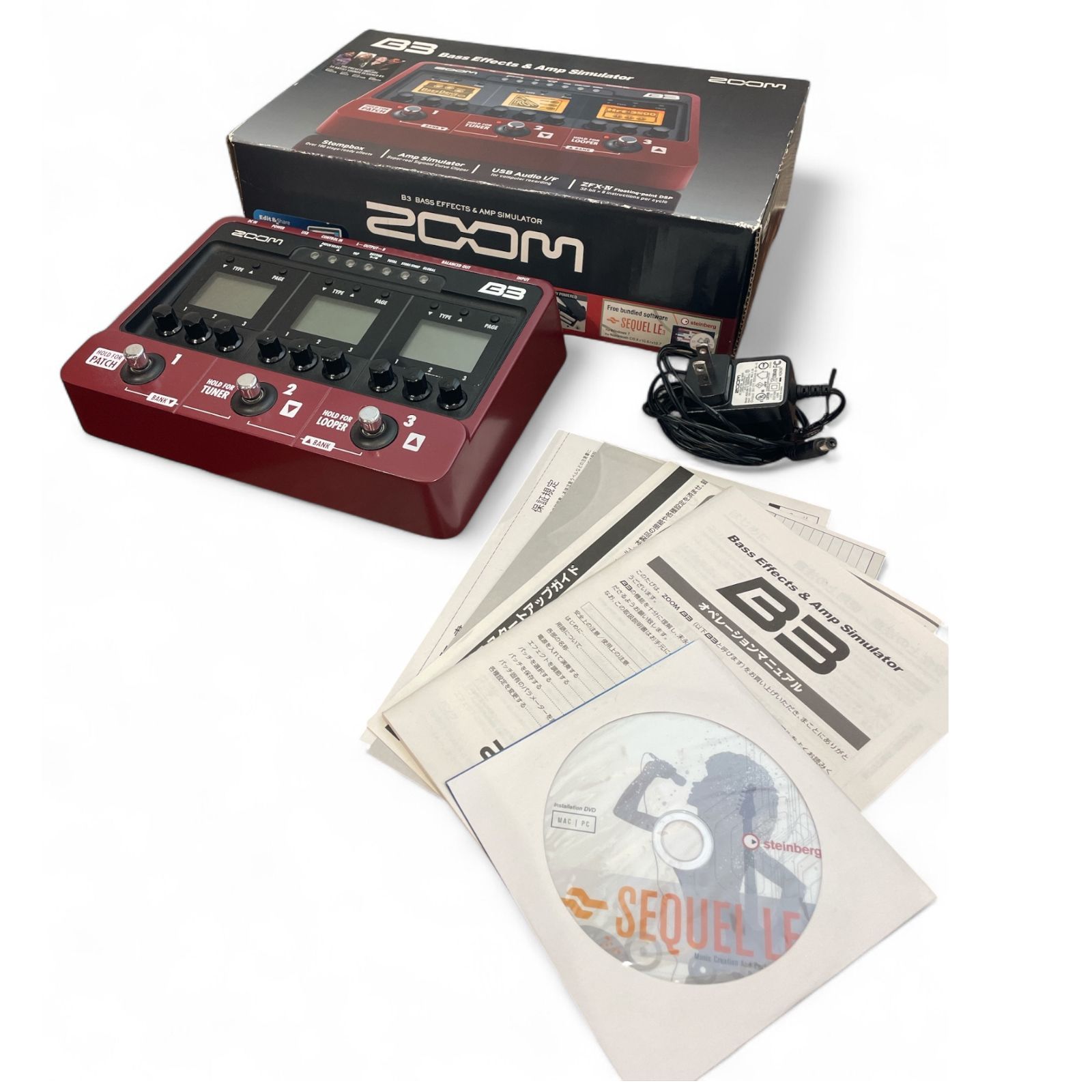 中古品】ZOOM ベース用エフェクト・アンプシミュレーター B3(中古品)
