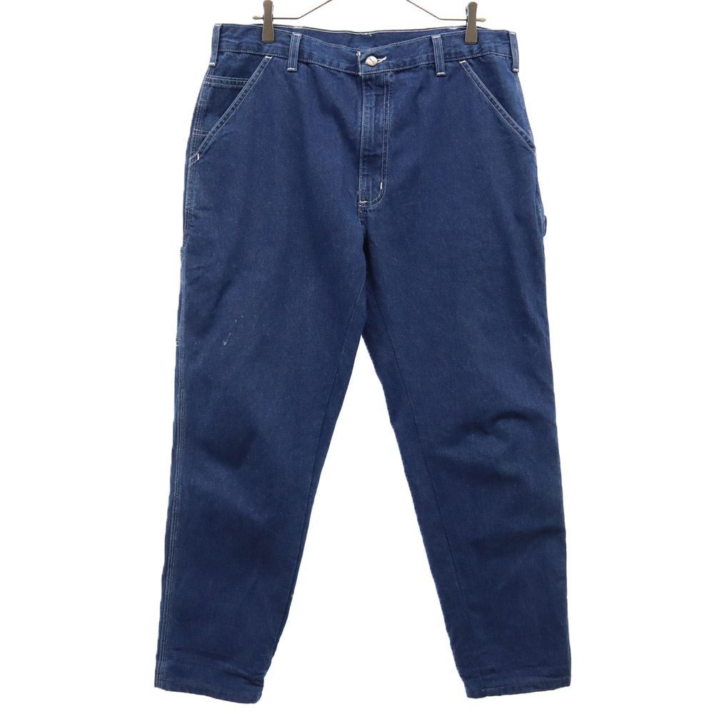 カーハート USA製 ロゴワッペン デニムペインターパンツ w36 ブルー Carhartt ワーク メンズ 【中古】  【240227】