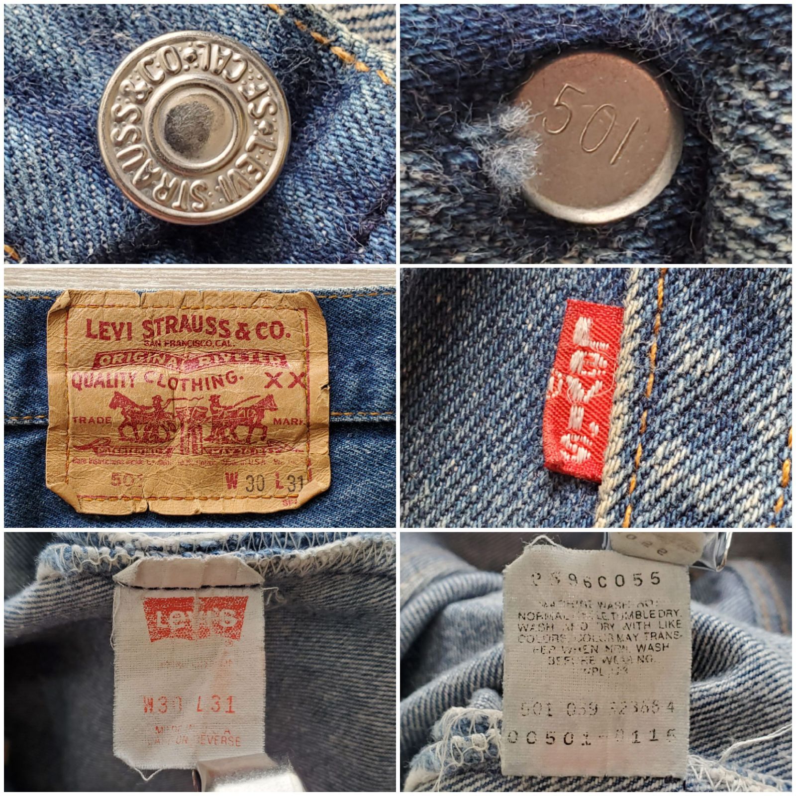 80s 90s リーバイス 501xx USA製 87赤文字 ハチマル Levi's 501xx USA製 赤文字 リジッド ハチマル W33 - メルカリ