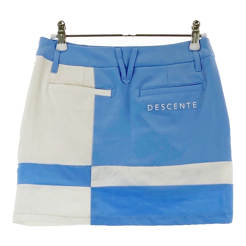 サイズ：L DESCENTE GOLF デサントゴルフ  インナー付き サイドプリーツ スカート  ブルー系 [240101478765] ゴルフウェア レディース ストスト DESCENTE GOLF デサントゴルフ インナー付き サイドプリーツ