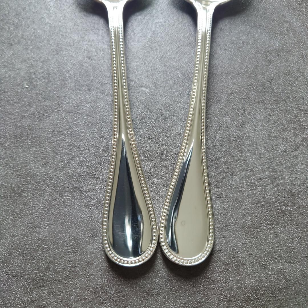クリストフル パール コンソメスプーン 2点