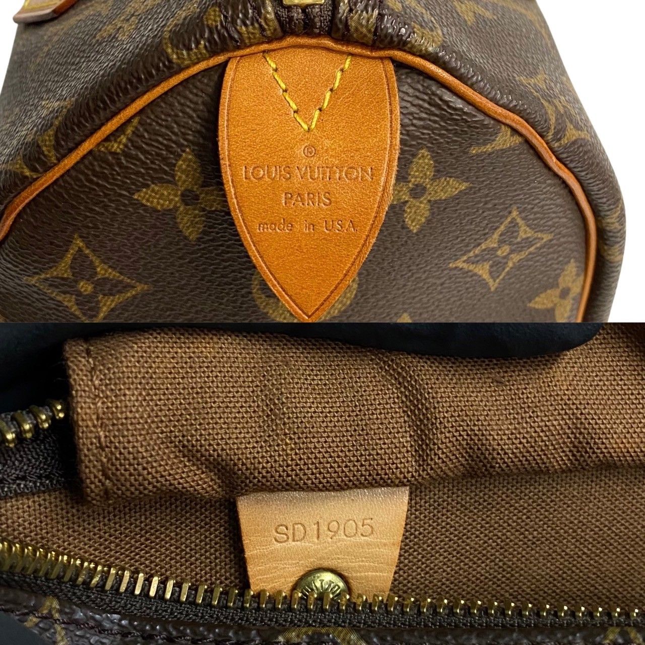 極 美品 LOUIS VUITTON ルイヴィトン スピーディ 25 モノグラム レザー