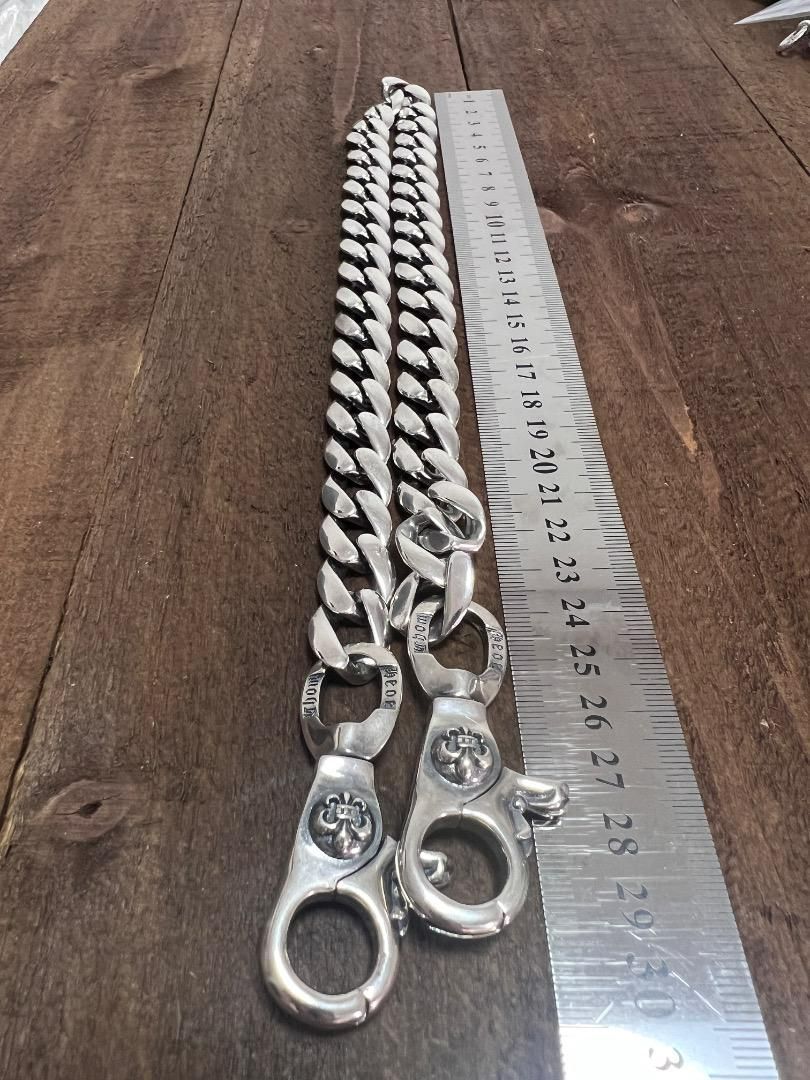 バイカー必須 ウォレット用プレーン シルバーチェーン TYPE2 QBKA