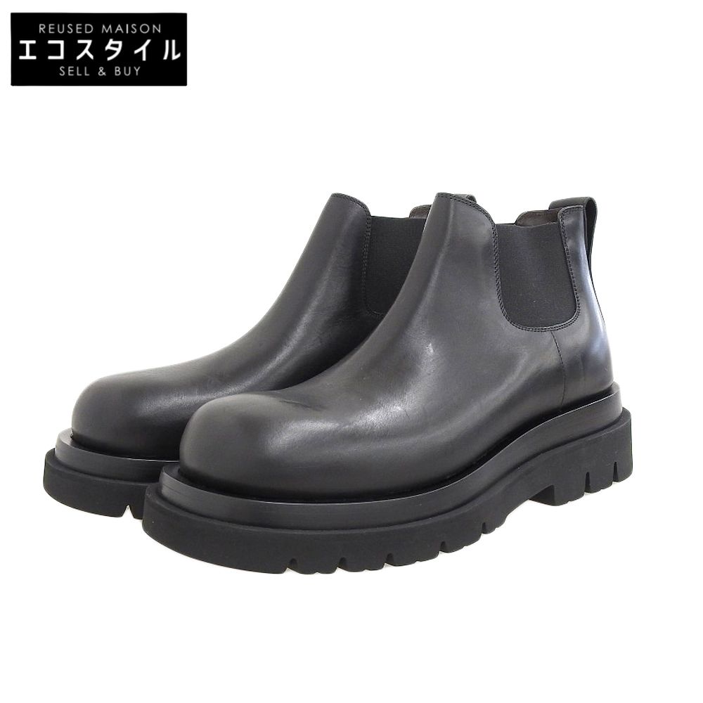 BOTTEGA VENETA ボッテガヴェネタ ラグ チェルシーアンクルブーツ メンズ ブラック 40 1|2 40 1|2