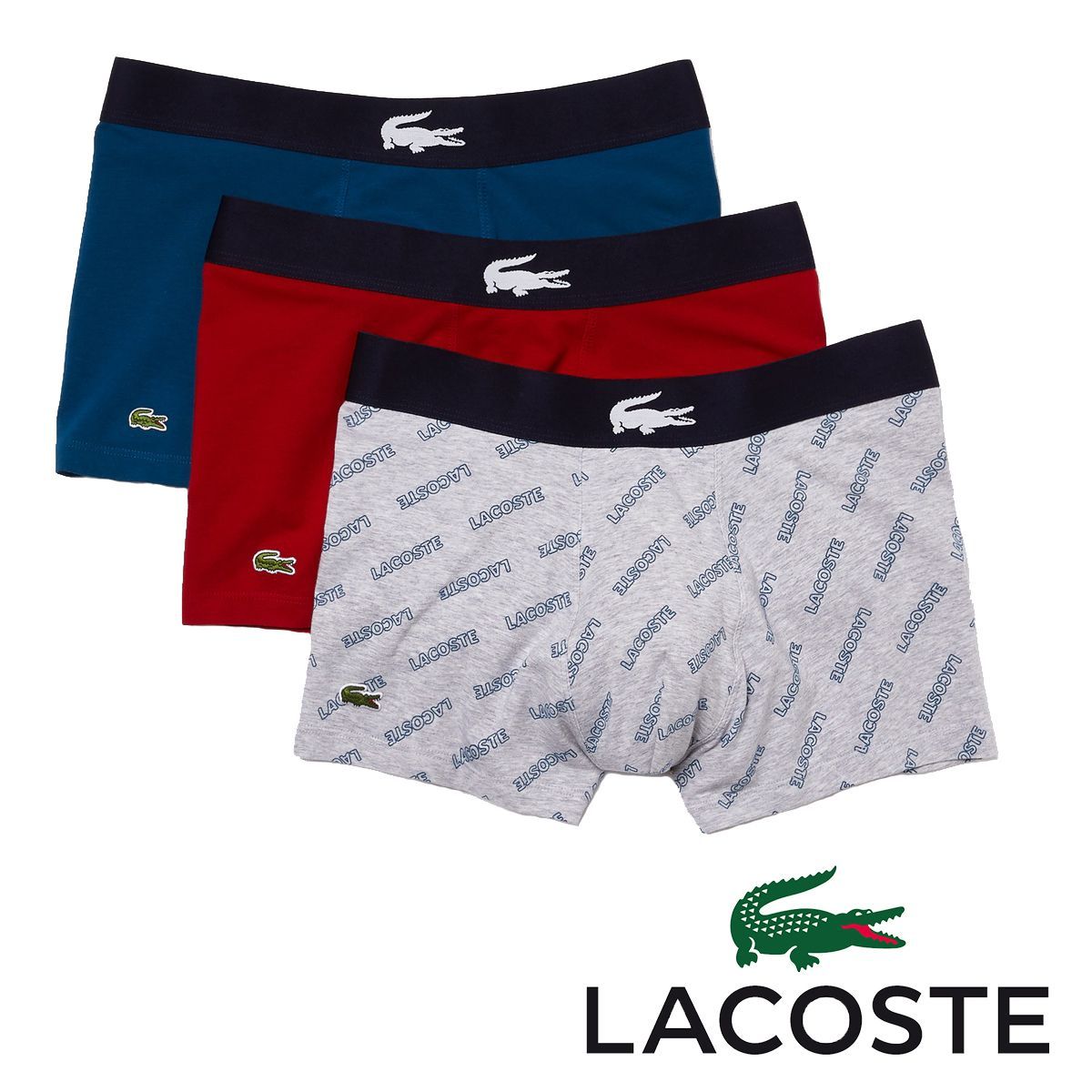 Mサイズ LACOSTE ラコステ ショート丈 ボクサーパンツ マルチワニ 無地