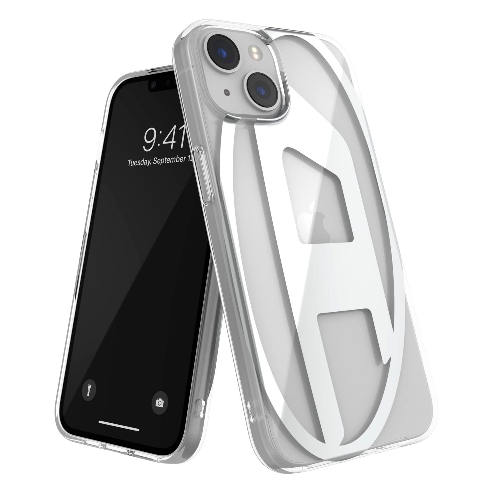 シルバーロゴ x クリア ブランド ケース 13 iPhone iPhone | 14 クリアケース ディーゼル Dロゴ iPhone13ケース iPhone14ケース DIESEL