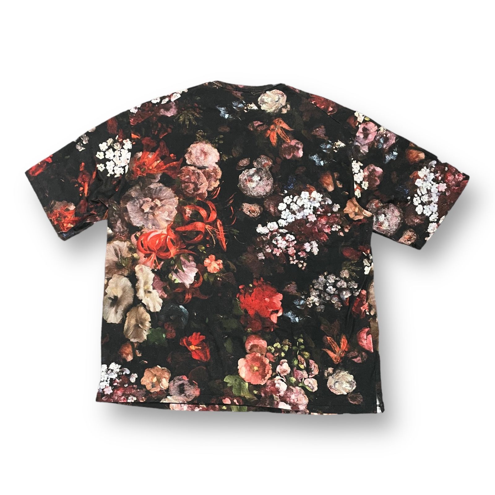 LAD LADMUSICIAN 花柄 Tシャツ レッド MUSICIAN(ラッドミュージシャン 