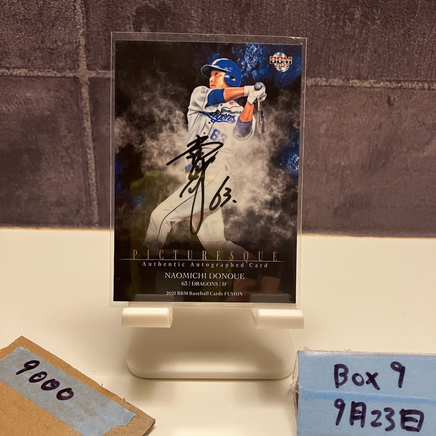 2021 BBM FUSION 堂上直倫 08|15 直筆サイン 中日ドラゴンズ Picturesque カード