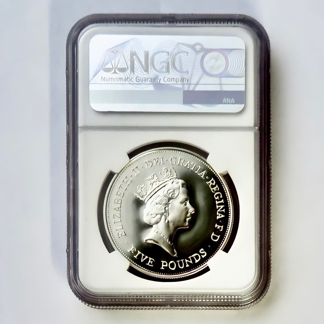 1990年 クイーン マザー 生誕90周年 £5 銀貨 NGC PF69UC | www