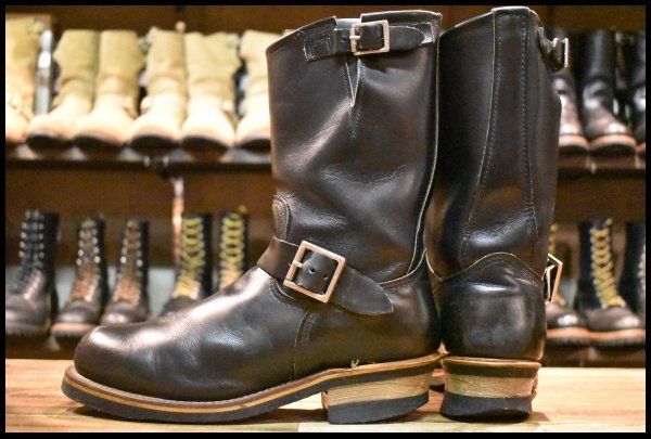 PT99 03年製 RED WING 8268 スチールトゥ プレーントゥ スエードエンジニアブーツ ベージュ 8.5 D RED WING レッドウィング 8268 PT99 スチールトゥ スエード エンジニア