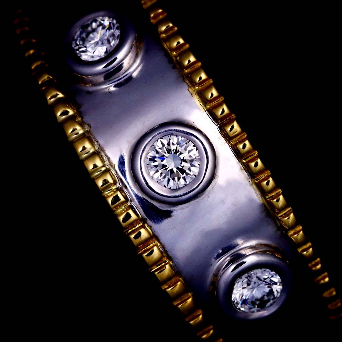 ミキモト K18 ホワイトゴールド ダイヤモンド0.07リング 13号 ミキモト MIKIMOTO 13号 リング ダイヤ 0.14ct K18 YG WG