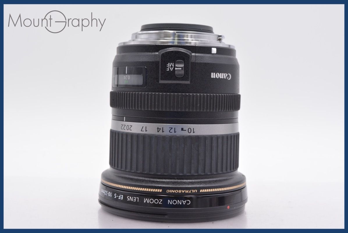 上 キヤノン Canon EF-S 10-22mm F3.5-4.5 USM 前後キャップ-レンズフィルター付 完動 同梱可 mj4985