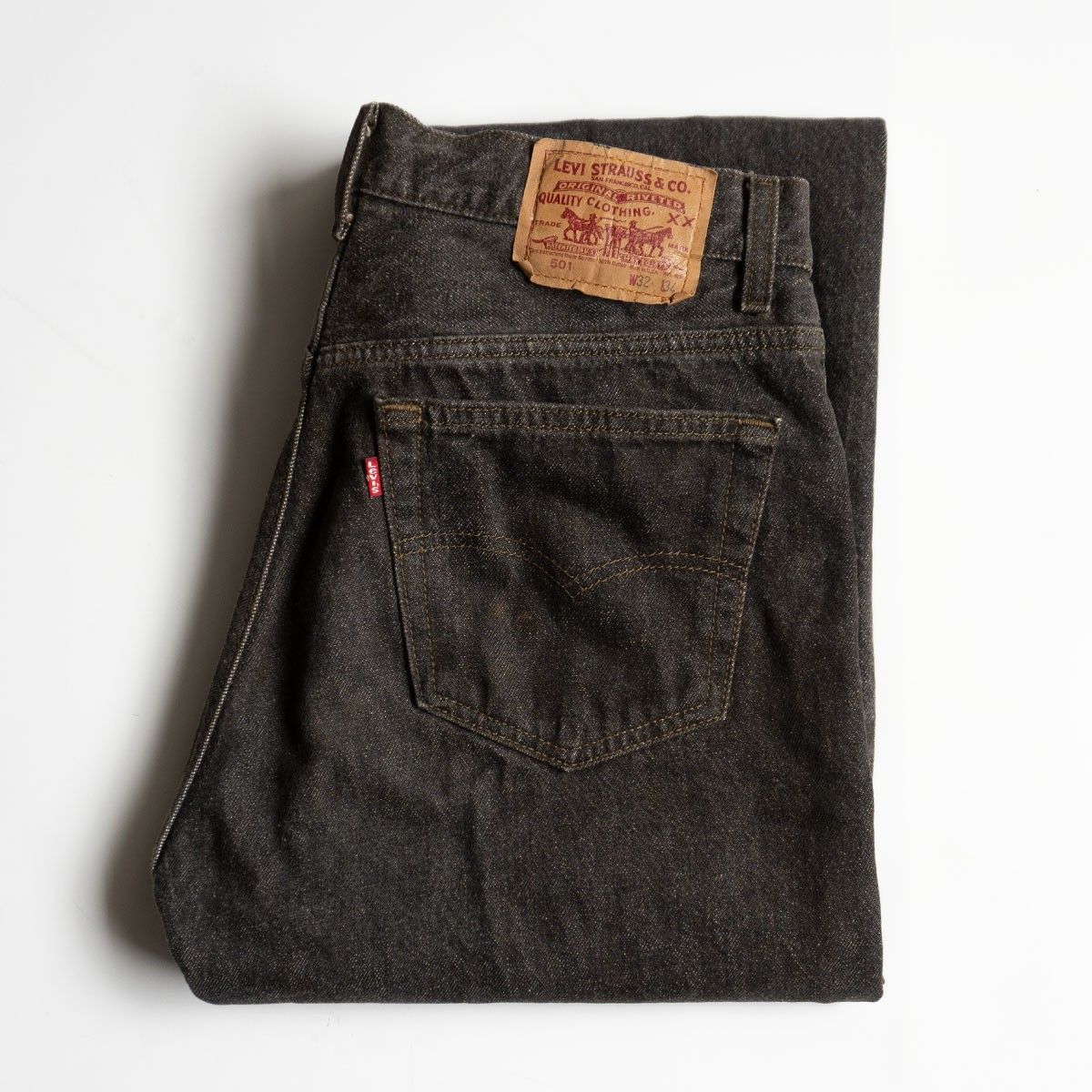 先染め/状態良好】 LEVI'S 【80s/501 ブラックデニム デニムパンツ】32