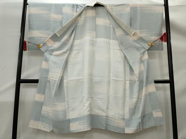 正絹　高級　長襦袢　無双仕立　花霞文　よろけ暈し文　✨小柄な方　腰回りゆったり 平和屋着物○長襦袢 無双仕立て 草花地紋 暈し染め 正絹 逸品 未