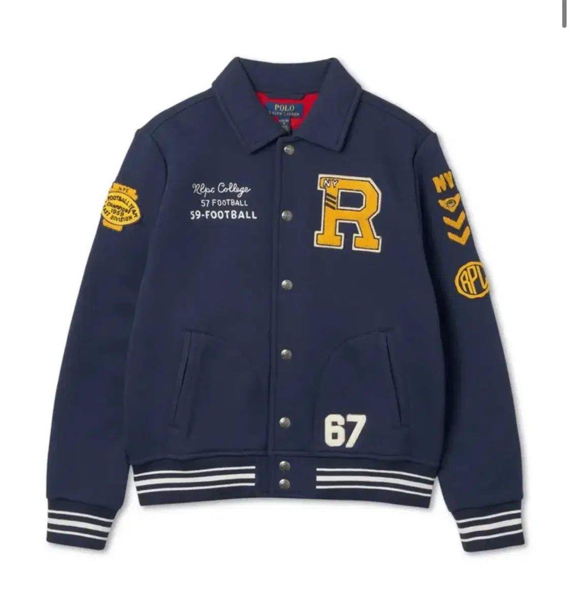 ポロラルフローレン チルドレン レターマン ジャケット XL ネイビー
