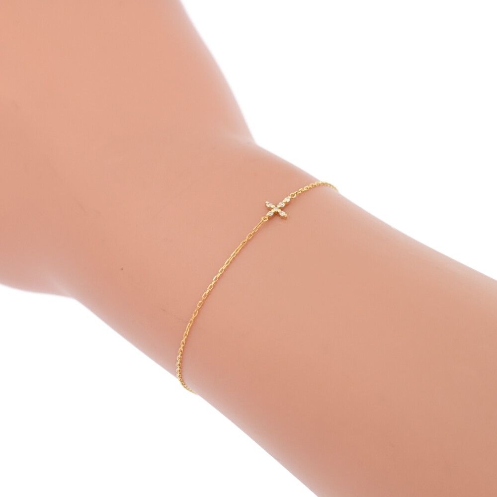 0.03ct/agete アガット クロスモチーフ・ダイヤモンド
