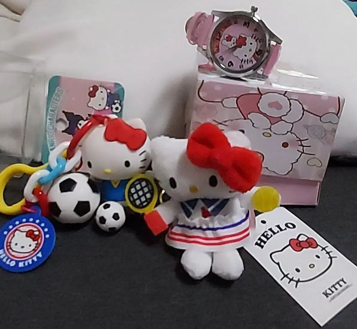 ハローキティ ぬいぐるみストラップ 時計付き ハローキティ