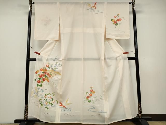 平和屋着物○訪問着 竹屋町刺繍 草花宝尽くし丸文 金彩 銀座おおぎ