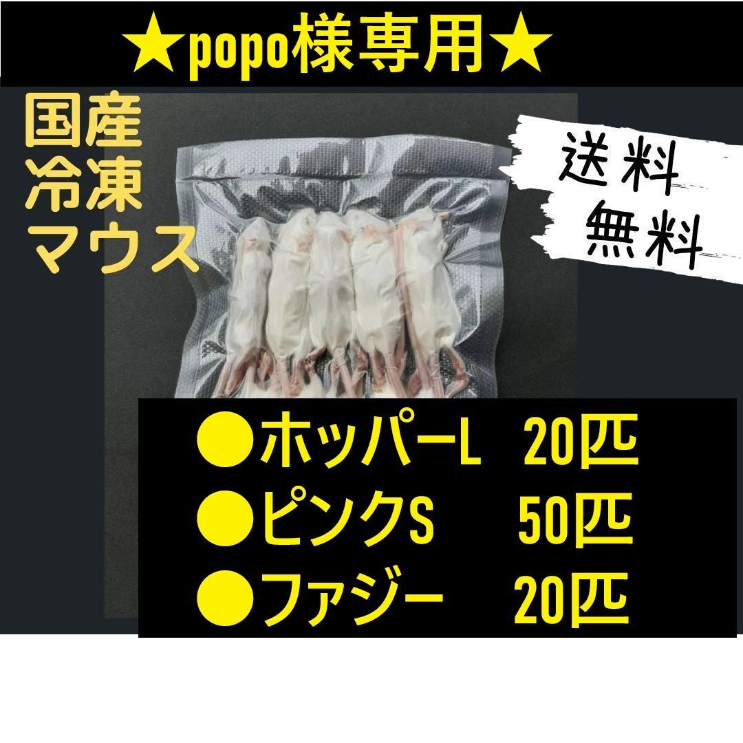 ☆MEGO様専用☆国産冷凍マウス ピンクL 50匹、ファジー50匹 ☆MEGO