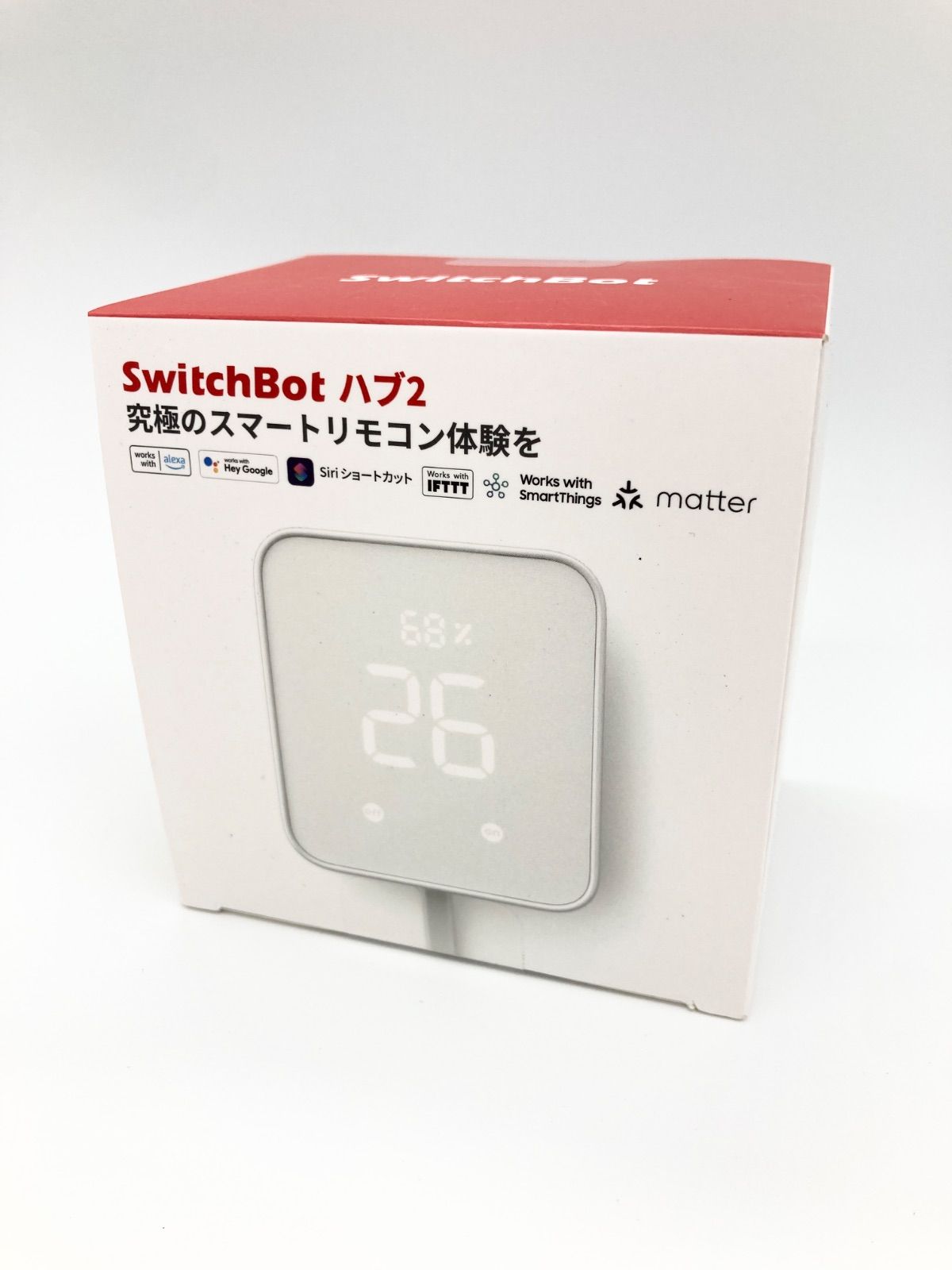 SwitchBot ハブ2 スマートリモコン スマート家電 スイッチボット アラート機能 温湿度/照度センサー 簡単操作 IoT W3202106