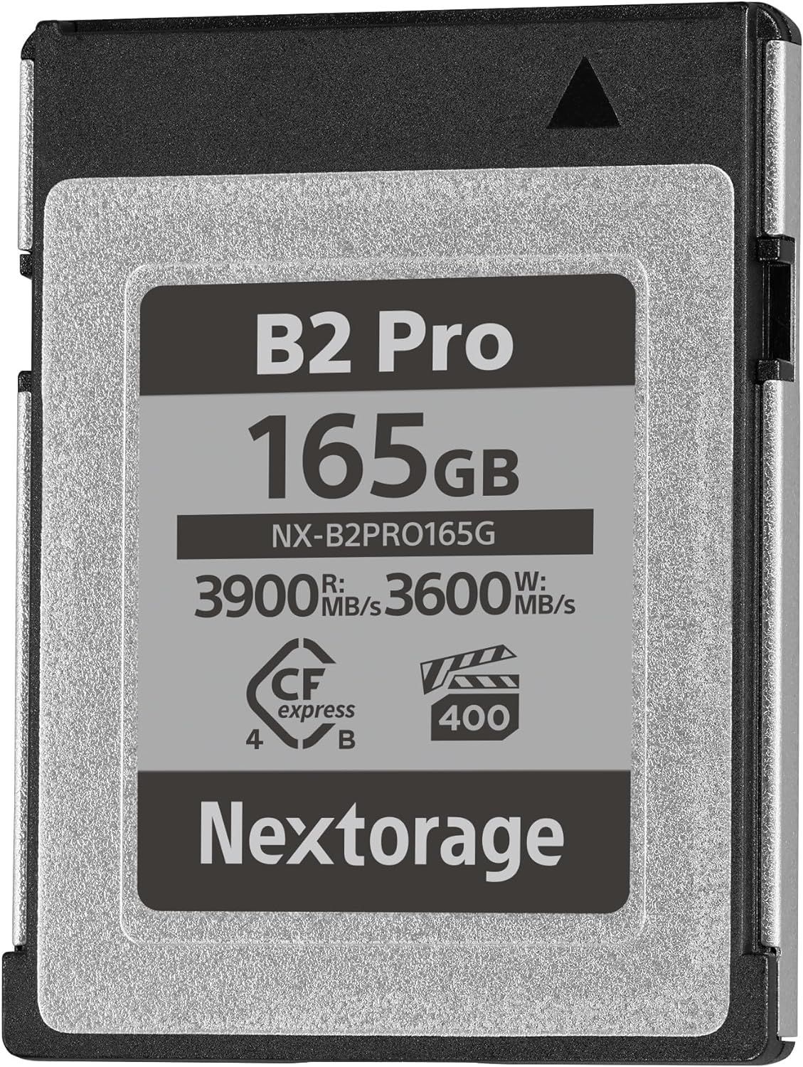 pSLC 最大書込み速度3600MB|s 最大読出し速度3900MB|s 4K|8K動画撮影 VPG400 165GB NX-B2PRO165G TypeB 4.0 ネクストレージ CFexpress 日本メーカー メモリーカード Nextorag