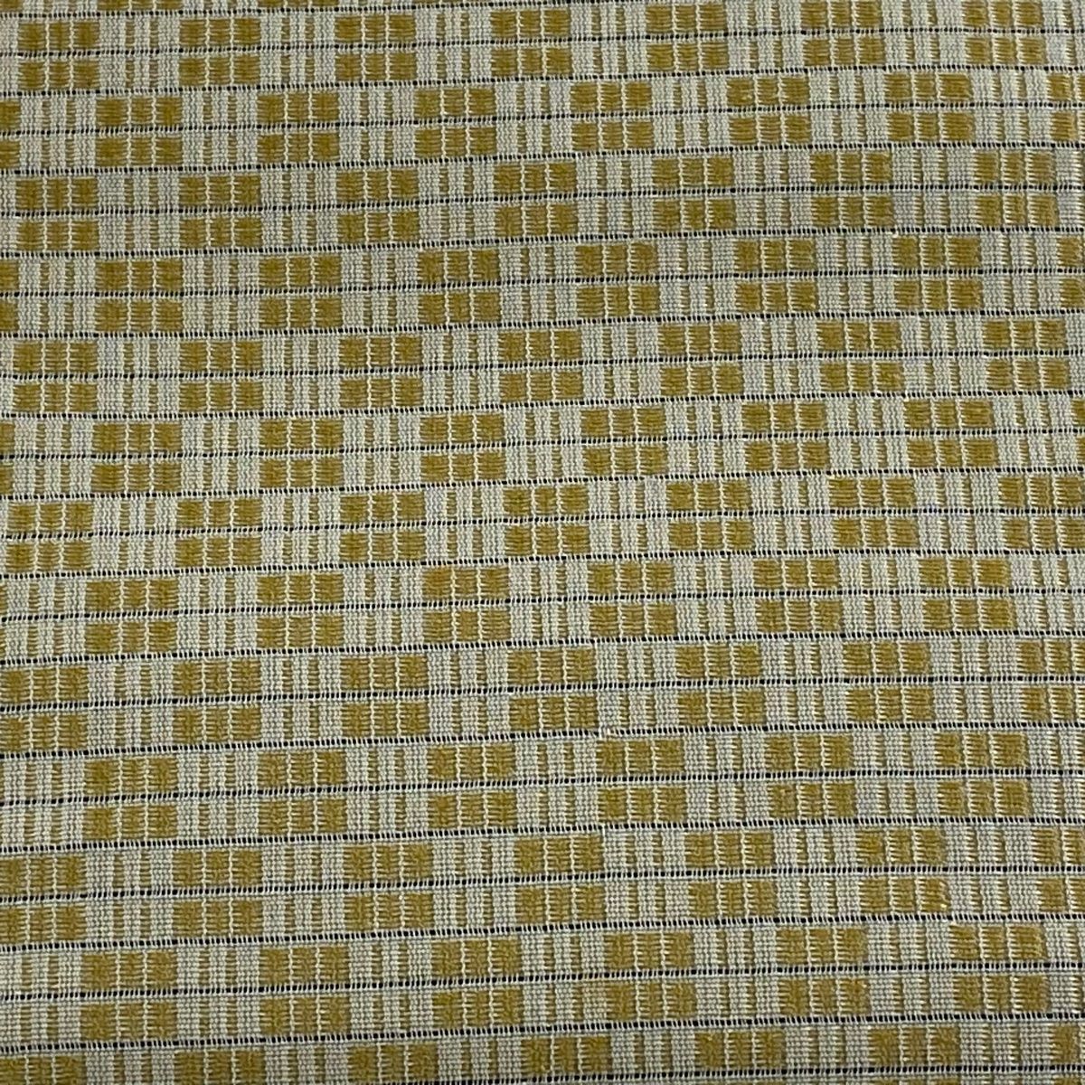 半幅帯 優品 縞 幾何学 ベージュ 化繊