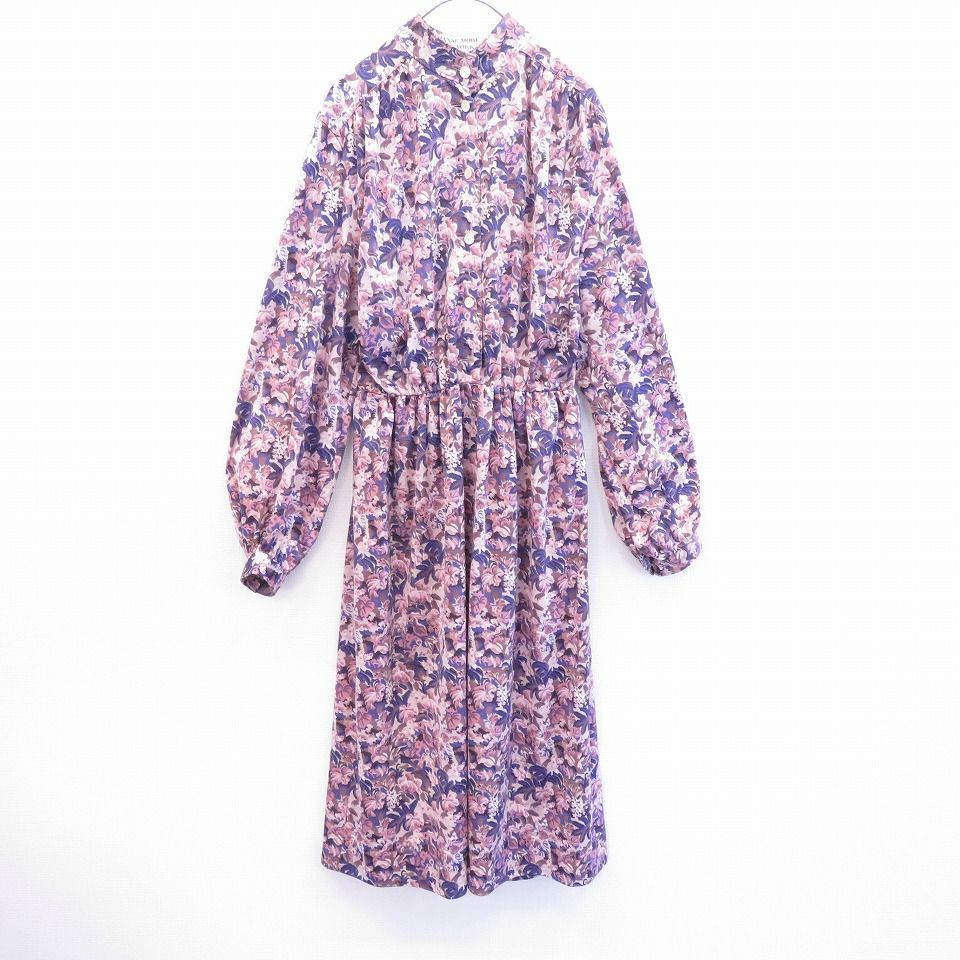HANAE MORI ハナエモリ ヴィンテージ ロングワンピース 花柄