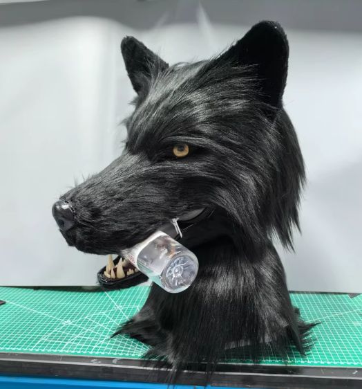 黒い オオカミ 着ぐるみ ケモノ ファースーツ コスプレ コスチューム マスク キグルミ
