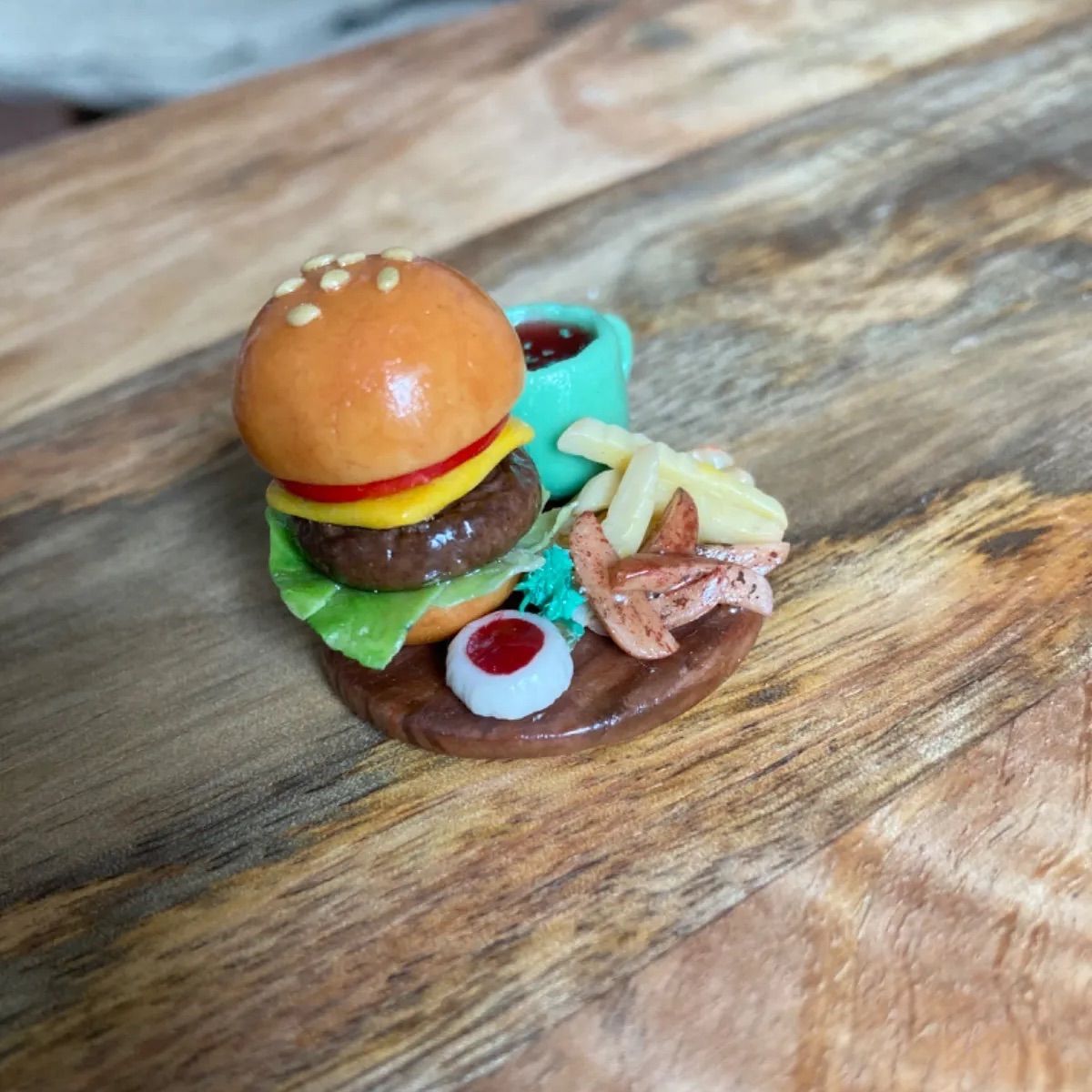 スイーツチーズ ミニチュアフード パン バーガー サンドイッチ