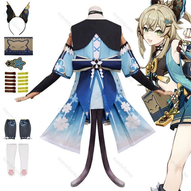 ウイッグ付き 原神 綺良々 コスプレ衣装 原神 げんしん ヒロイン きらら Kirara ハロウィン クリスマス 制服 大人 子供 男子 女子 イベ
