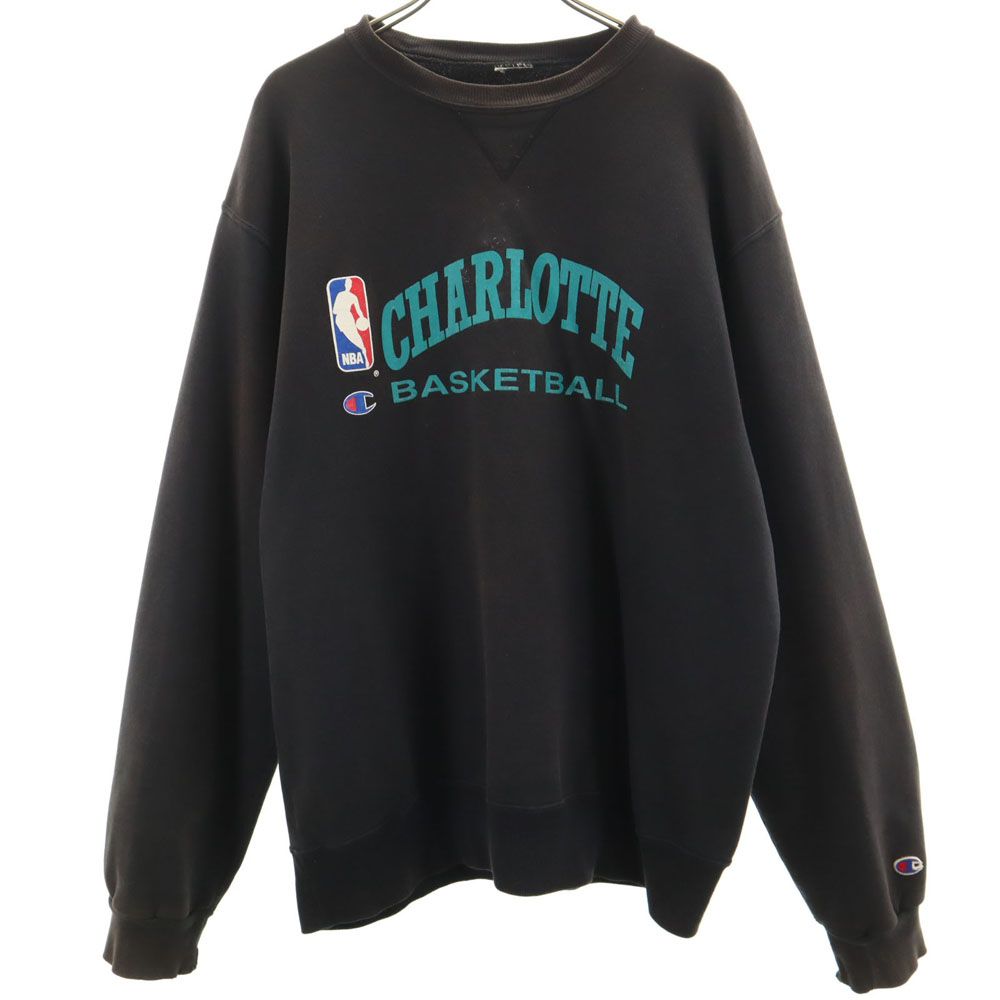 チャンピオン 長袖 スウェット トレーナー ブラウン Champion NBA 裏起毛 メンズ