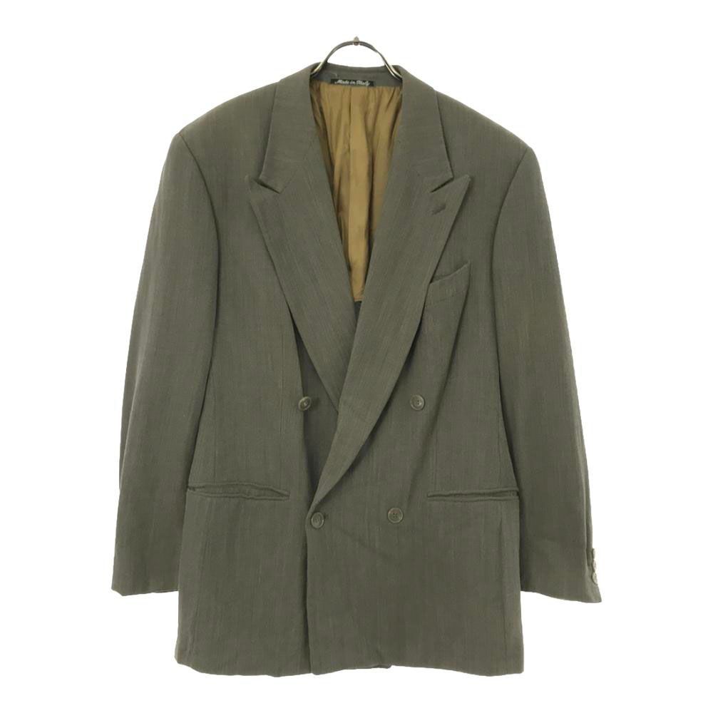 エンポリオアルマーニ 90s イタリア製 ウールブレンド オールド ヘリンボーン柄 テーラードジャケット 46 ベージュ系 Emporio Armani メンズ