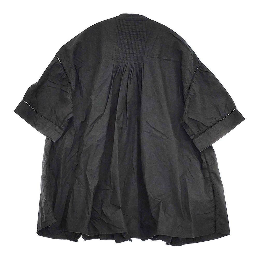 INDIA ピンタックシャツ ン BARAN ND-B 0114 POP サイズ1 ブラウス ブラック レディース インディアインダストリー 5-0902 S