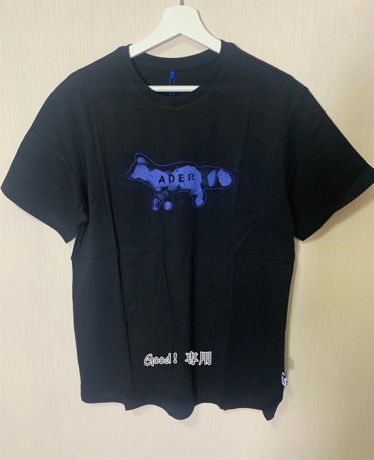 人気 ADER ERROR MAISON KITSUNE コラボ Ｔシャツ アーダーエラー メゾンキツネ Fog Fox T-Shir.t 男女兼用  半袖 ブラック - メルカリ