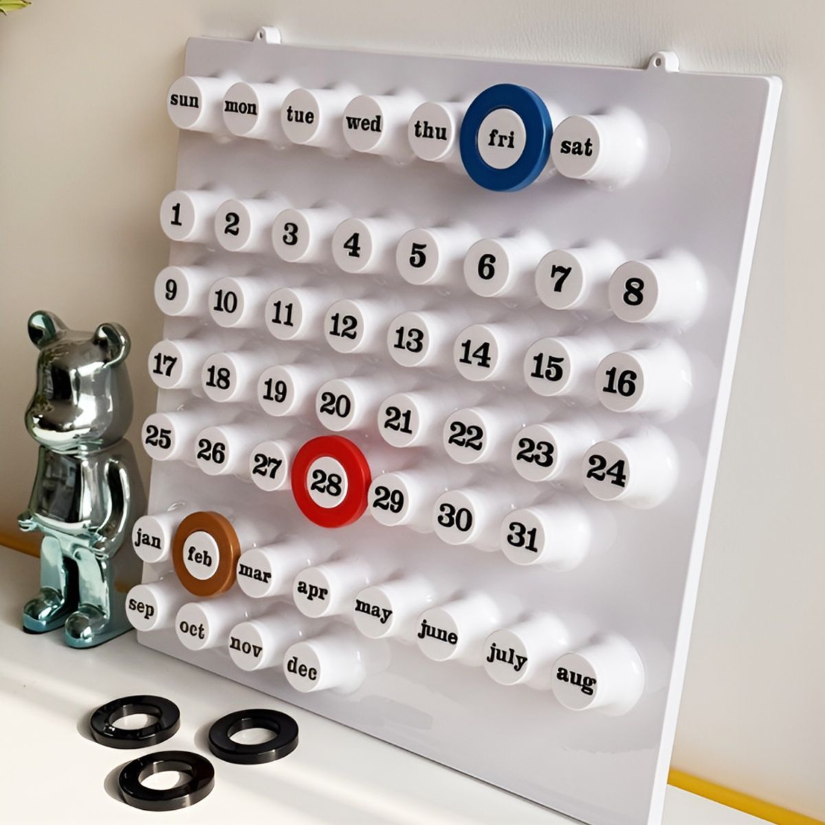 カレンダー 壁掛け 卓上 Ring-A-Date パーペチュアルカレンダー 北欧