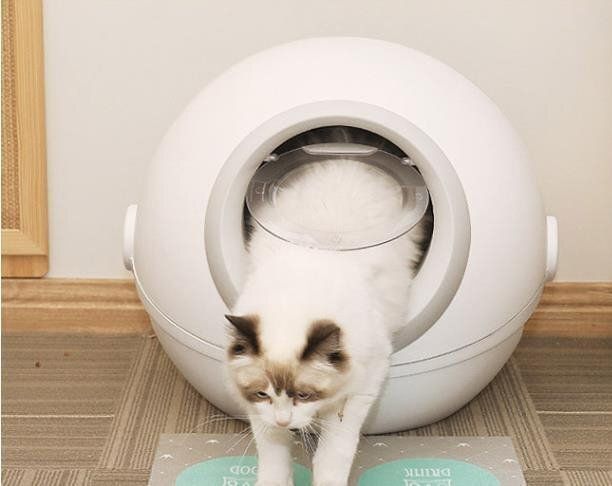 猫 トイレ 自動 猫 トイレ 大型 ドーム 完全密閉型丸猫 トイレ 防滴 脱臭機能付き 取り外し
