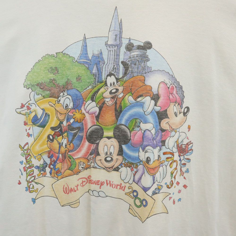 2000年 Disney ディズニーワールド ビンテージTシャツ Vintage 90S Walt Disney World 2000 Anniversary Cartoon T