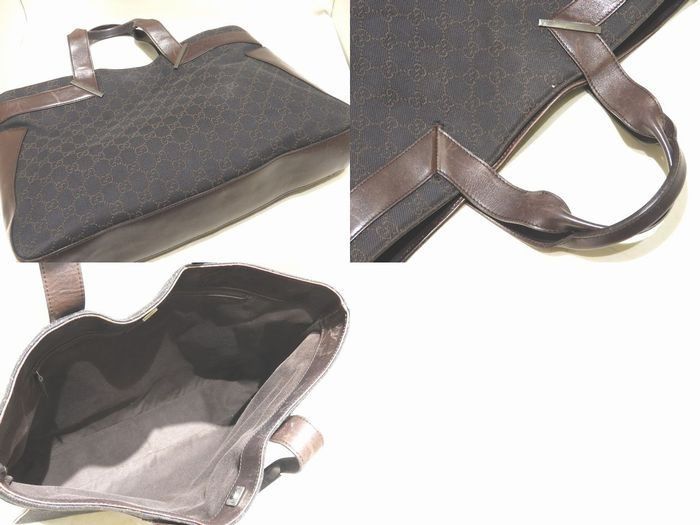 訳あり品 GUCCI グッチ GGキャンバス × レザー ハンドバッグ ◇ 73982  