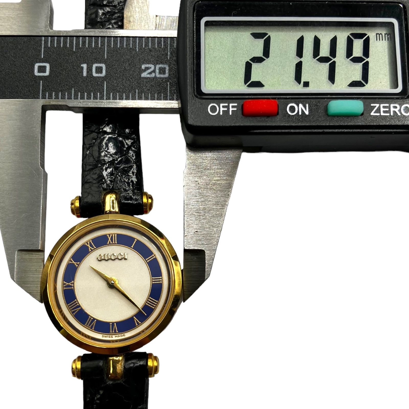 オールドグッチ シェリーライン腕時計 ブルー - 通販 - solarenergysas